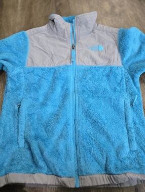 The North Face Turquoise Fuzzy Full-Zip Jacket
